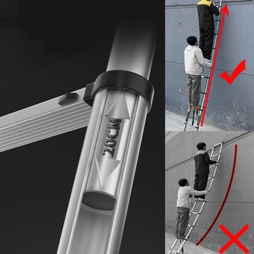 СКЛАДНАЯ ТЕЛЕСКОПИЧЕСКАЯ ЛЕСТНИЦА ДЛИНОЙ 3,9 М ЗАНИМАЕТ НЕБОЛЬШУЮ ПРОСТРАНСТВЕННОСТЬ АЛЮМИНИЕВАЯ СТАБИЛЬНАЯ