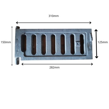 DRZWICZKI ŻELIWNE DO PIECA 310x150 RUSZT PIONOWY DO PIECÓW I KOTŁÓW SAS