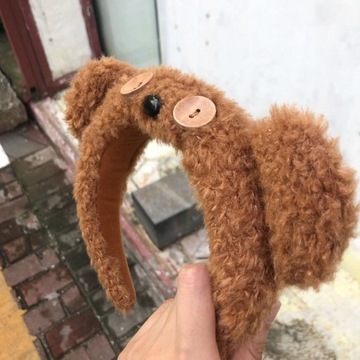 Повязка на голову с ушками плюшевого мишки Тима