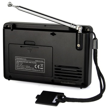 RADIO PRZENOŚNE USB AM/FM SW MP3 SD MOCNE RETRO AKUMULATOR 1000mAh BL-5C