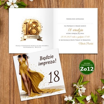 Персонализированные приглашения на 18 -й день рождения - мастер / 10 ПК