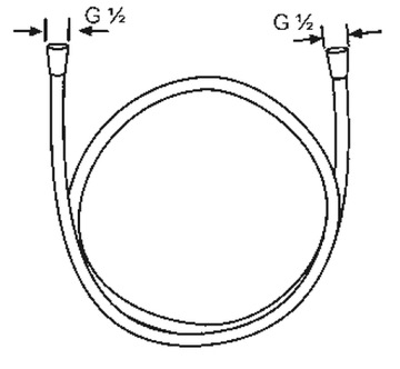 KLUDI LOGOFLEX ХРОМ ДУШЕВОЙ ШЛАНГ G 1/2