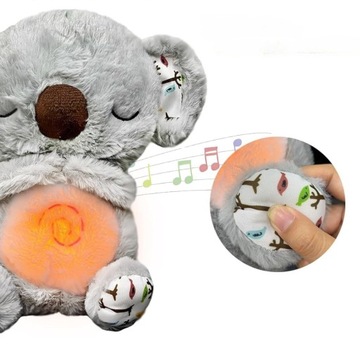 KOALA MIŚ SZUMIĄCY ODDYCHAJĄCA PRZYTULANKA MASKOTKA SZUMIĄCA USPOKAJACZ