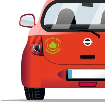 зеленый лист лист молодой водитель большая наклейка