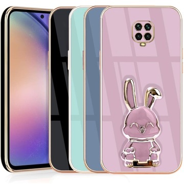 ETUI GLAMOUR DO XIAOMI REDMI NOTE 9 PRO KRÓLIK UCHWYT SILIKON CASE + SZKŁO