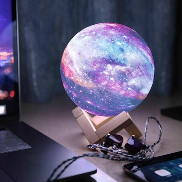 ЛУННАЯ НОЧНАЯ ЛАМПА для детей, светодиодная 3D лампа лунного света с дистанционным управлением, сенсорная