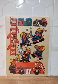 Puzzle Edukacyjne dla Dzieci z Uchwytami Straż Pożarna