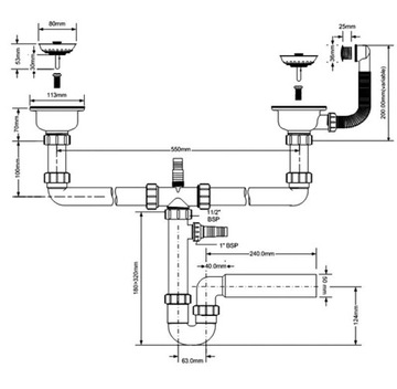 Сифон для мойки McAlpine 50 мм