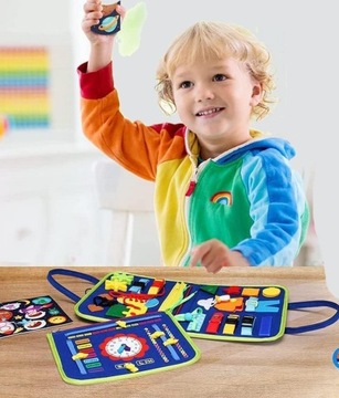 ДОСКА ДЛЯ МАНИПУЛЯЦИИ часы пазл замки для обуви мягкий СЕНСОРНЫЙ ЧЕМОДАН