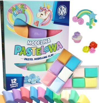 Modelina ASTRA PASTELOWA 12 kolorów