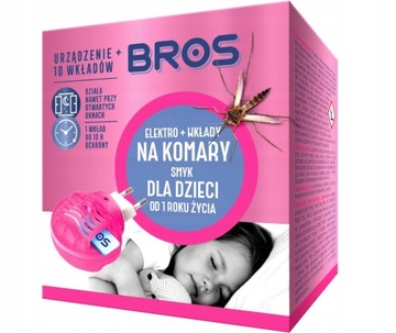 BROS Elektro dla dzieci na komary + wkłady 10szt