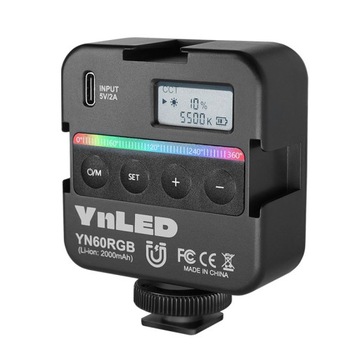 Светодиодный лаг yongnuoo yn60 rgb wb 2500k - 9500K USB -C панель
