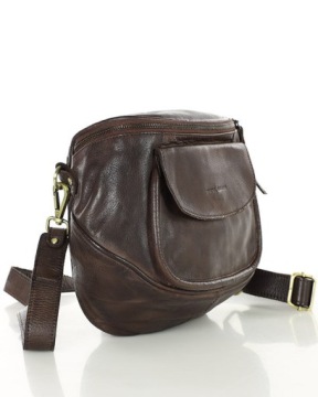 Женская кожаная сумка-мессенджер, широкий ремень.