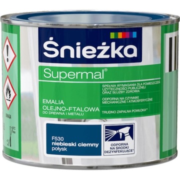 ŚNIEŻKA FARBA OLEJNO-FTALOWA NIEBIESKI CIEMNY 0,2L