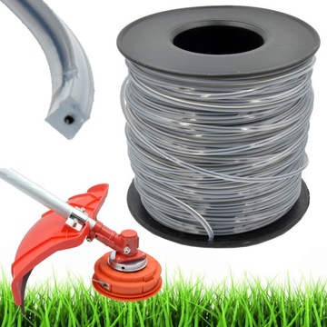 ŻYŁKA KOSY WZMACNIANA Z DRUTEM 2,4MM 100M ZBROJONA