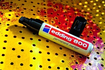 Marker permanentny edding 800 ścięty czarny x 2