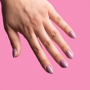 SEMILAC 242 Pink Sands Гибридный лак для ногтей с блестками и эффектом вспышки 7 мл SEOL