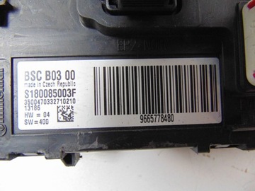 МОДУЛЬ BSC PEUGEOT PARTNER III 2008- 1.6 HDI 9665778480