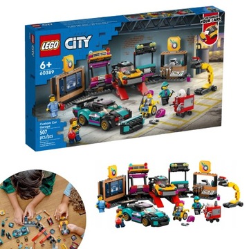LEGO CITY WARSZTAT TUNINGOWANIA SAMOCHODÓW 60389