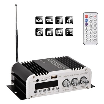 Hy?118 2.1ch radio hifi fm super bas samochodowy wzmacniacz audio sd usb