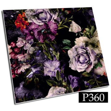 Samoprzylepne PŁYTKI PCV 25x25 ELEGANCKIE KWIATY