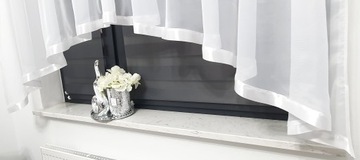 FIRANA 400 X 140 CM BIAŁA FIRANY GOTOWE ŁUK