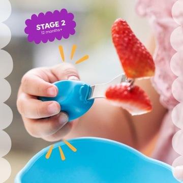 Столовые приборы SEA, этап 2, обучение вилке и ложке Манеры Наны СИНИЙ ЧИРНЫЙ