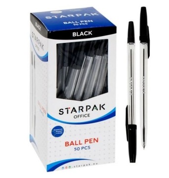DŁUGOPIS CORVINA CRISTAL STARPAK CZARNY