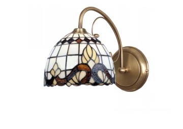 LAMPA KINKIET ,ŚCIENNY WITRAŻ TIFFANY RAWEN 583