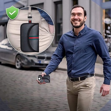 ЗАЩИТНЫЙ КОЖАНЫЙ ЧЕХОЛ ДЛЯ БЕЗКЛЮЧЕВЫХ RFID-КЛЮЧЕЙ 2 шт.