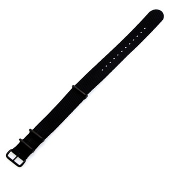 Pasek do zegarka NATO Strong Black 24mm wzór #1