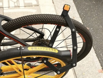 ВЕЛОСИПЕДНЫЙ ЗАМОК ДЛЯ ВЕЛОСИПЕДА, СКЛАДНОЙ КОМБИНИРОВАННЫЙ ЗАМОК, ЗАКАЛЕННАЯ СТАЛЬ