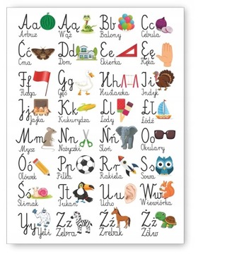 Alfabet dla dzieci Obrazek 30x40 plakat