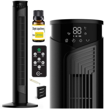 КОЛОННЫЙ ВЕНТИЛЯТОР НАПОЛЬНЫЙ ВЕНТИЛЯТОР XXL СВЕТОДИОДНАЯ ИОНИЗАЦИЯ + МАСЛО