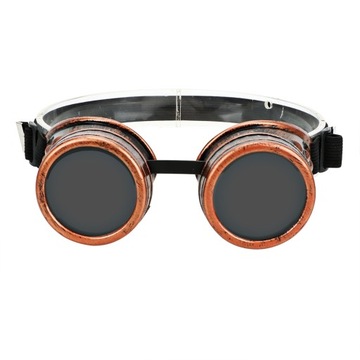 GOGLE STEAMPUNK MOTOCYKLOWE IMPREZA PRZEBRANIE KOSTIUM OCHRONA NA OCZY