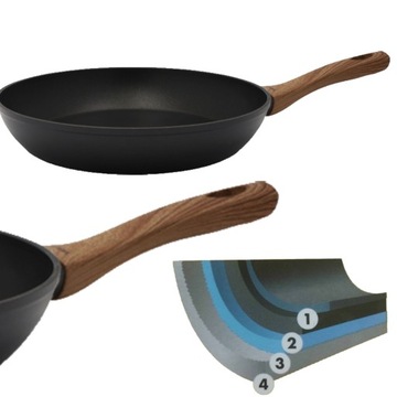PATELNIA TRADYCYJNA POWŁOKA NIEPRZYWIERAJĄCA 28 cm INDUKCJA GAZ