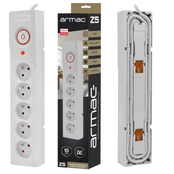 LISTWA ZASILAJĄCA ARMAC Z5 SZARA 5M 5X 230V 10A