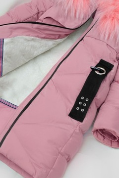 ПАРКА ПАЛЬТО куртка МЕХОВАЯ ЗИМА с капюшоном MEGA WARM NAVY 158 КАЧЕСТВО