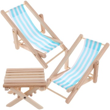 НАБОР МИНИ-Шезлонгов ДЛЯ КУКОЛЬНОГО ДОМА
