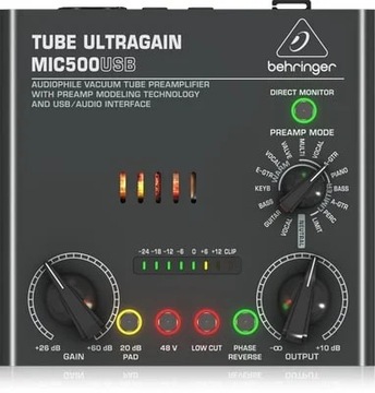Behringer MIC500USB - Przedwzmacniacz mikrofonowy