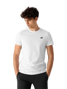 4F T-shirt KOSZULKA MĘSKA BAWEŁNIANA BIAŁA 3XL