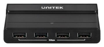 KVM-переключатель Unitek 4 активных порта USB-A 5 Гбит/с, 2 входа USB-C