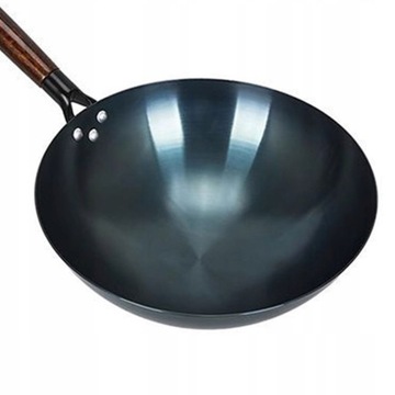 Patelnia WOK żelazo chiński głęboki do dań azjatyckich 34cm