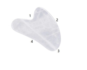 МАССАЖЕР ДЛЯ ЛИЦА ГУА ША КАМЕННАЯ КВАРЦЕВАЯ ПЛАСТИНА