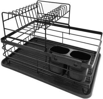 ДВУХУРОВНЕВАЯ ПОДСТАВКА ДЛЯ СУШИЛКИ ПОСУВЫ MIOWI ЧЕРНАЯ ЧЕРНАЯ БОЛЬШАЯ