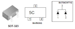 BAT54C Диод Шоттки sot323