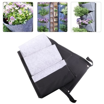 ВЕРТИКАЛЬНЫЙ ПОДВЕСНОЙ ЦВЕТОЧНЫЙ ГОРШОК, ВОЙЛОЧНАЯ СУМКА ДЛЯ ВЫРАЩИВАНИЯ ЦВЕТОВ