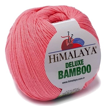 BAMBOO włóczka BAMBUS BAWEŁNA 100g KOLORY koral 08