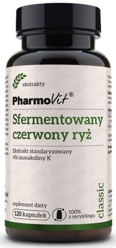 PHARMOVIT SFERMENTOWANY CZERWONY RYŻ 120 MONAKOLIN
