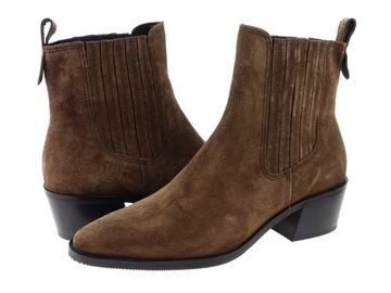 Ковбойские сапоги Ryłko 4VY45 коричневый бархат, кожа 41